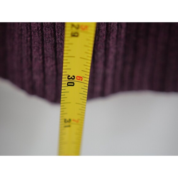 Women Wool‎ Blend Sweater Knit Mock Turtleneck Large Purple Express NEW - Picture 7 of 8